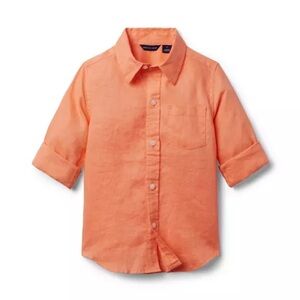 Janie and Jack Linen Roll-Cuff Shirt
